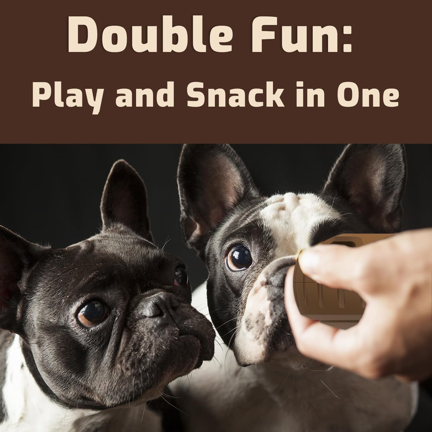 TAILGLEE Dog Toy, Compatible with Woof Pops, Medium Large Dogs Frozen Treat Toy Holder Treat Dispensing Dog Toy Dog Freezer Molds Fillable Rubber Dog Toys Long-Lasting, Brown
