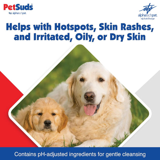 PetSuds Probiotic Dog Shampoo and Conditioner - Helps with Hotspots, and Dry, Oily Skin - Hypoallergenic and Sulfate Free Pet Shampoo - Lavender, 16 Oz. by Alpha Tech Pet
