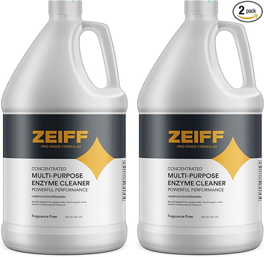 Pro-Grade Multi-Purpose Probiotic Enzyme Cleaner - Powerful Cleaning & Odor Eliminating Formula For Professional & Home Surfaces - 1 Gallon - Fragrance Free, 2 Pack