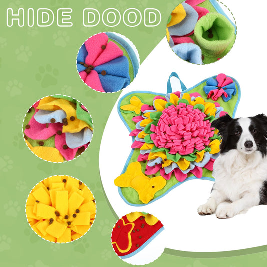 2 Pack Pet Snuffle Mat for Dogs Treat Interactive Dog Feeding Mat Dog Sniffing Mat Portable Dog Puzzle Toys for Small Medium Breed Dogs Puppy Foraging Feed Game