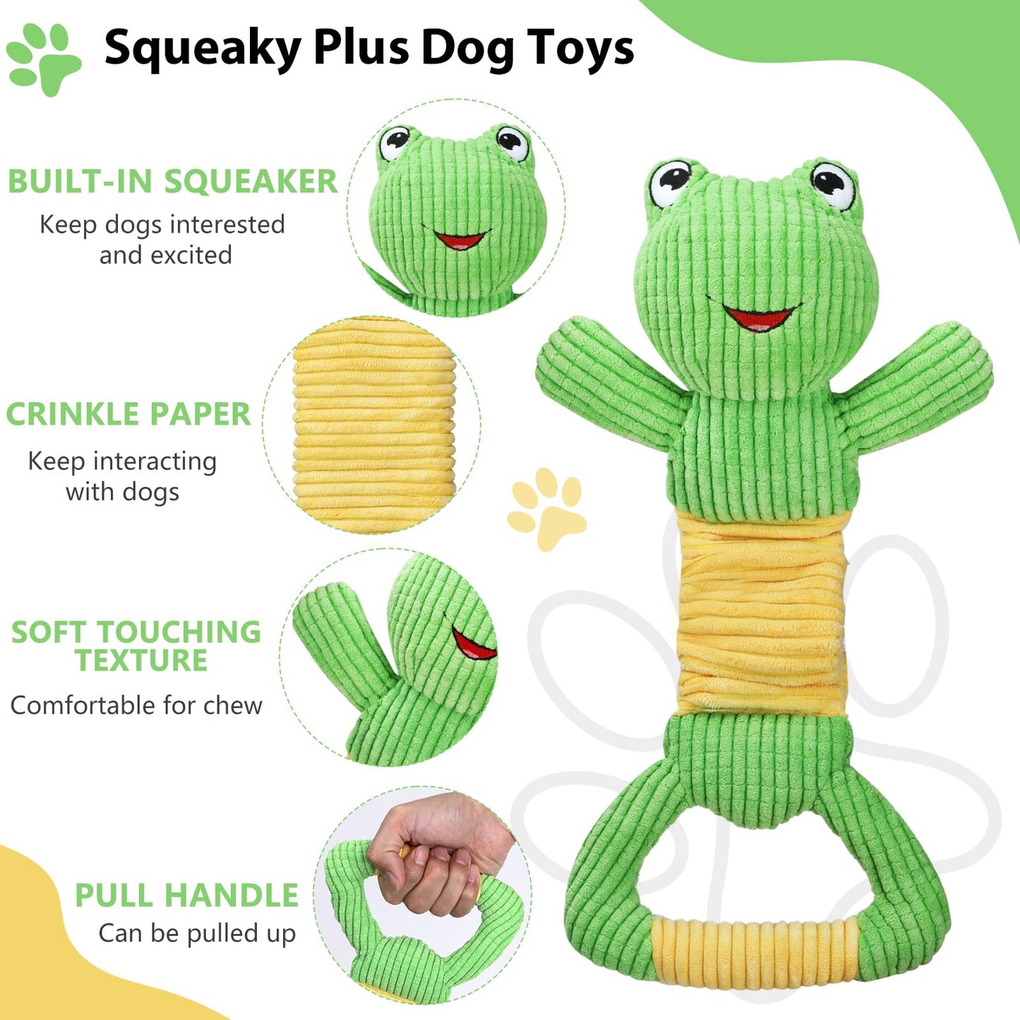 Letsmeet Squeak Dog Toys - Stress Release & IQ Training for Puppies & Dogs of