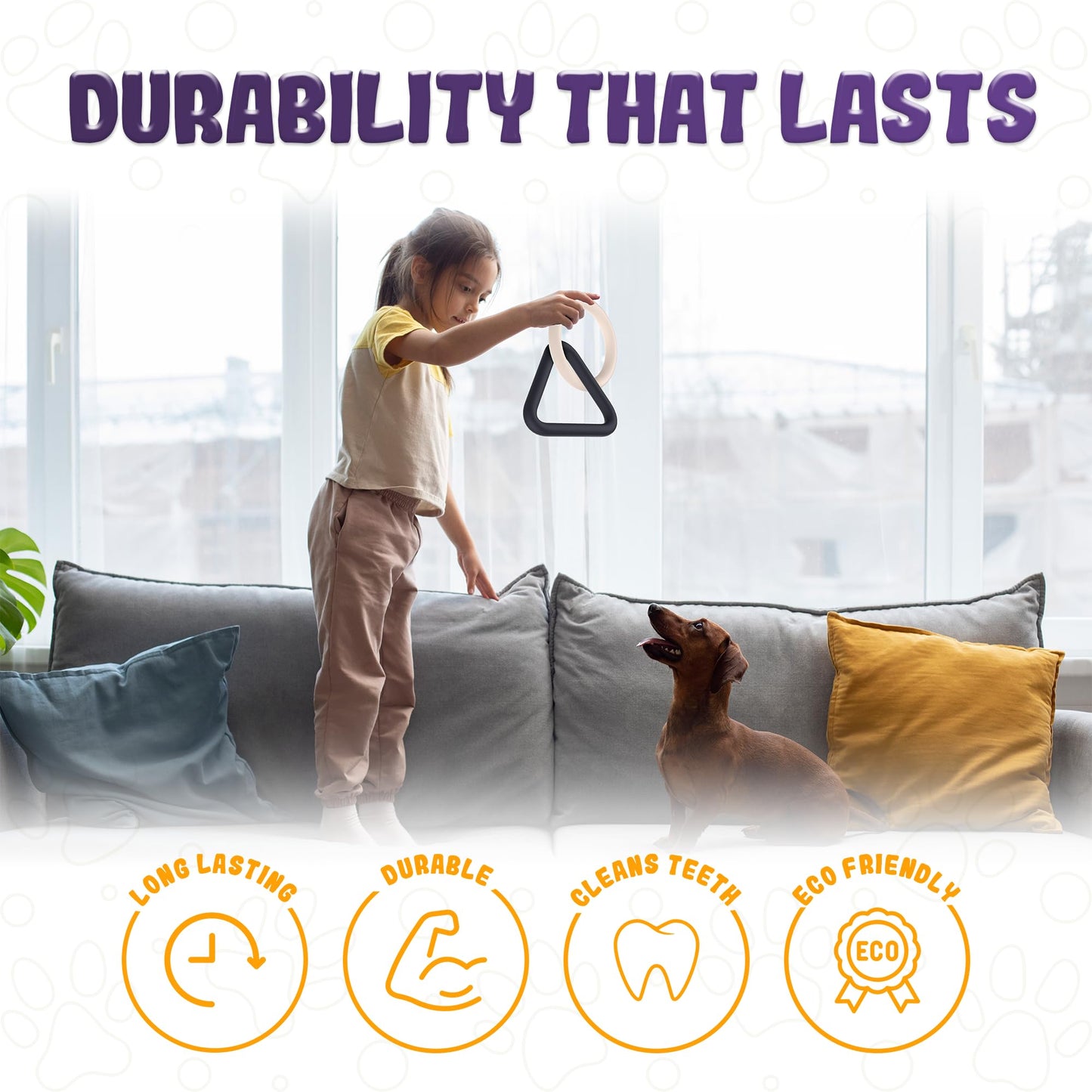 LEE BONBON Tug of War Dog Toy – Interactive Toy for Aggressive Chewers, Puppy Teething, Dog Toys to Keep Them Busy