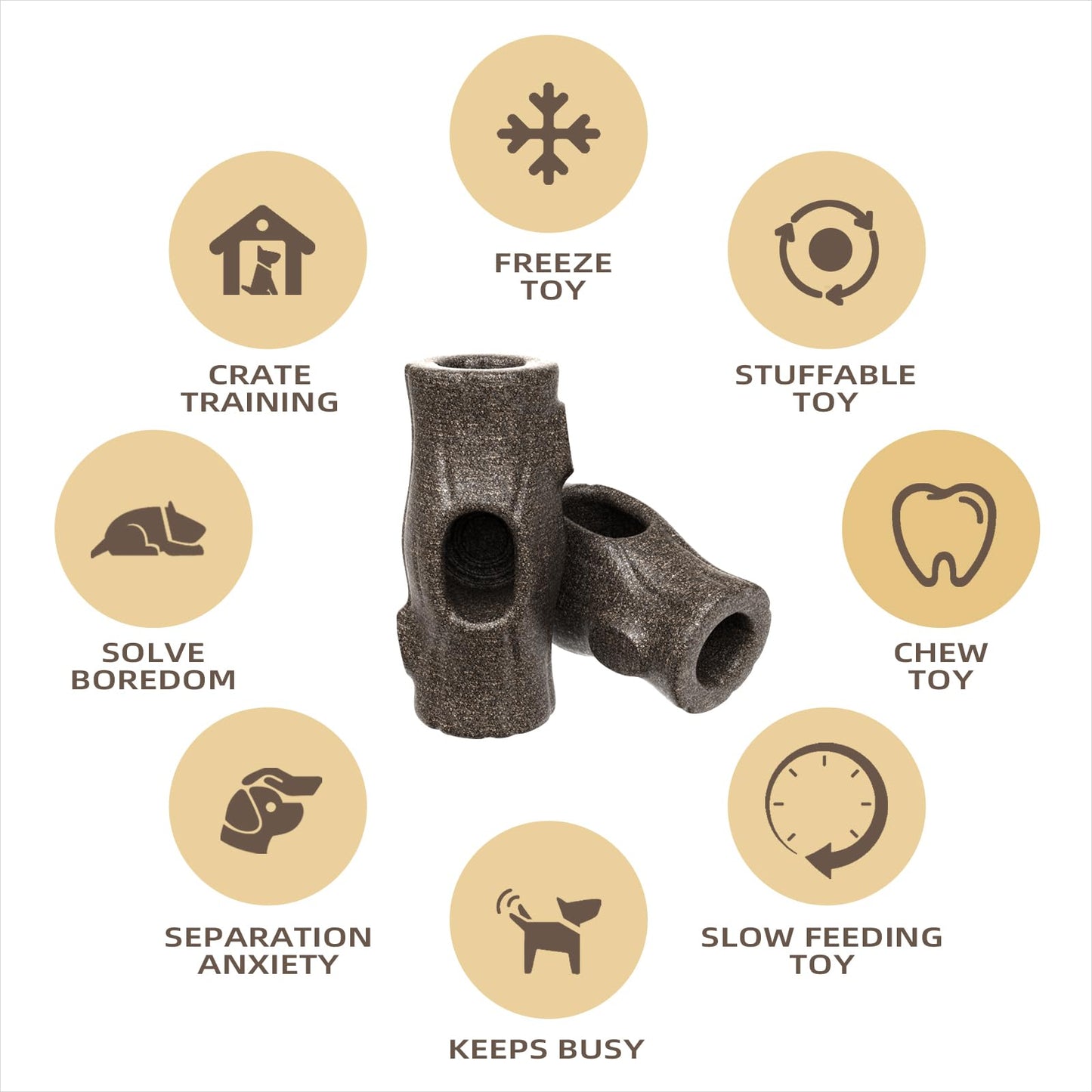 Romicta Dog Puzzle Toy with Slow Feeder, 2 Levels IQ Training & Entertainment for All Breeds, Interactive Treat Feeder, Anti-Tip Design, Large Capacity, Promotes Healthy Eating & Reduces Boredom