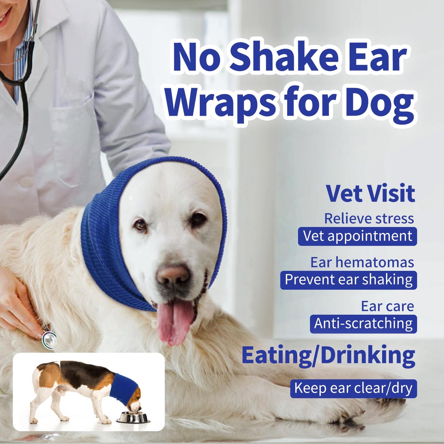Nanaki Dog Calming Hoodie Quiet Head Cover Sleeves-Ear Covers Hood for Noise Bath, The Grooming and Force Drying Head Protection for Anxiety Relief and Calming Dog Neck and Ear Warmer, Fireworks 1Pack