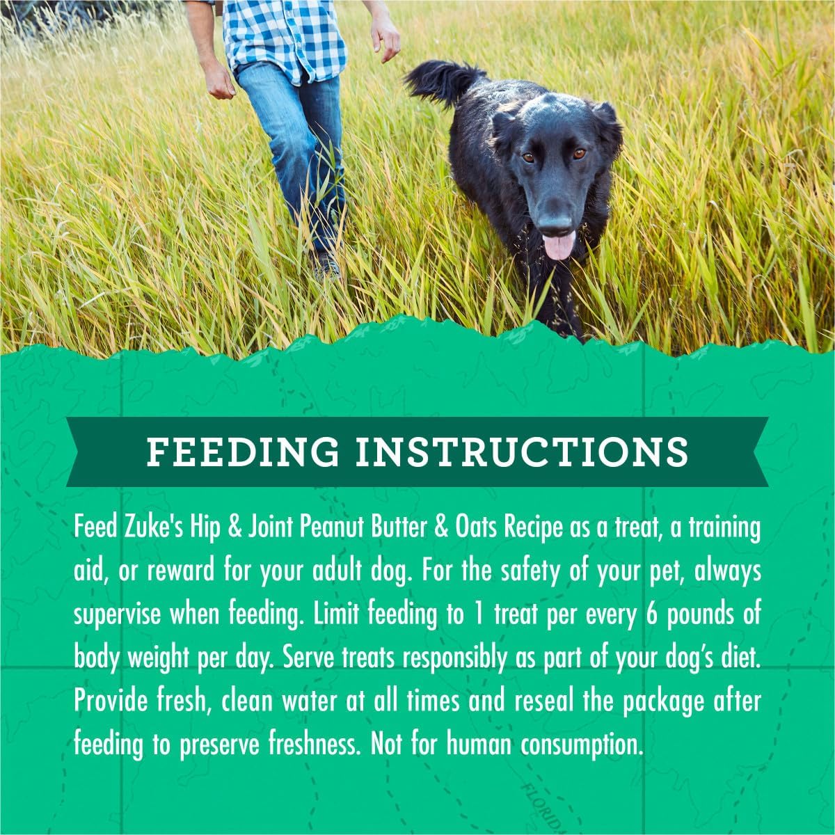 Zuke's Hip and Joint Support Dog Treats for Adult Dogs, Senior Dog Treats Made with Real Peanut Butter and Oats, 6 oz. Resealable Pouch - 6 oz. Bag