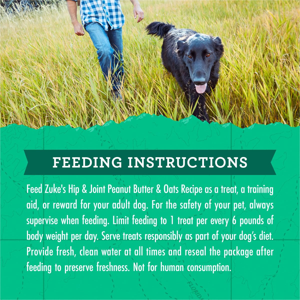 Zuke's Hip and Joint Support Dog Treats for Adult Dogs, Senior Dog Treats Made with Real Peanut Butter and Oats, 6 oz. Resealable Pouch - 6 oz. Bag