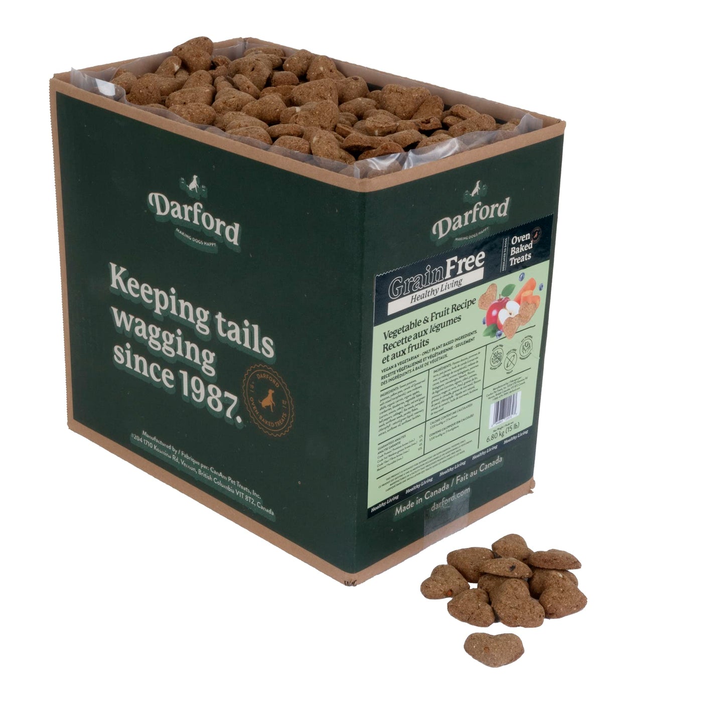 Grain Free Vegetable & Fruit Recipe Dog Treats, 15 lb