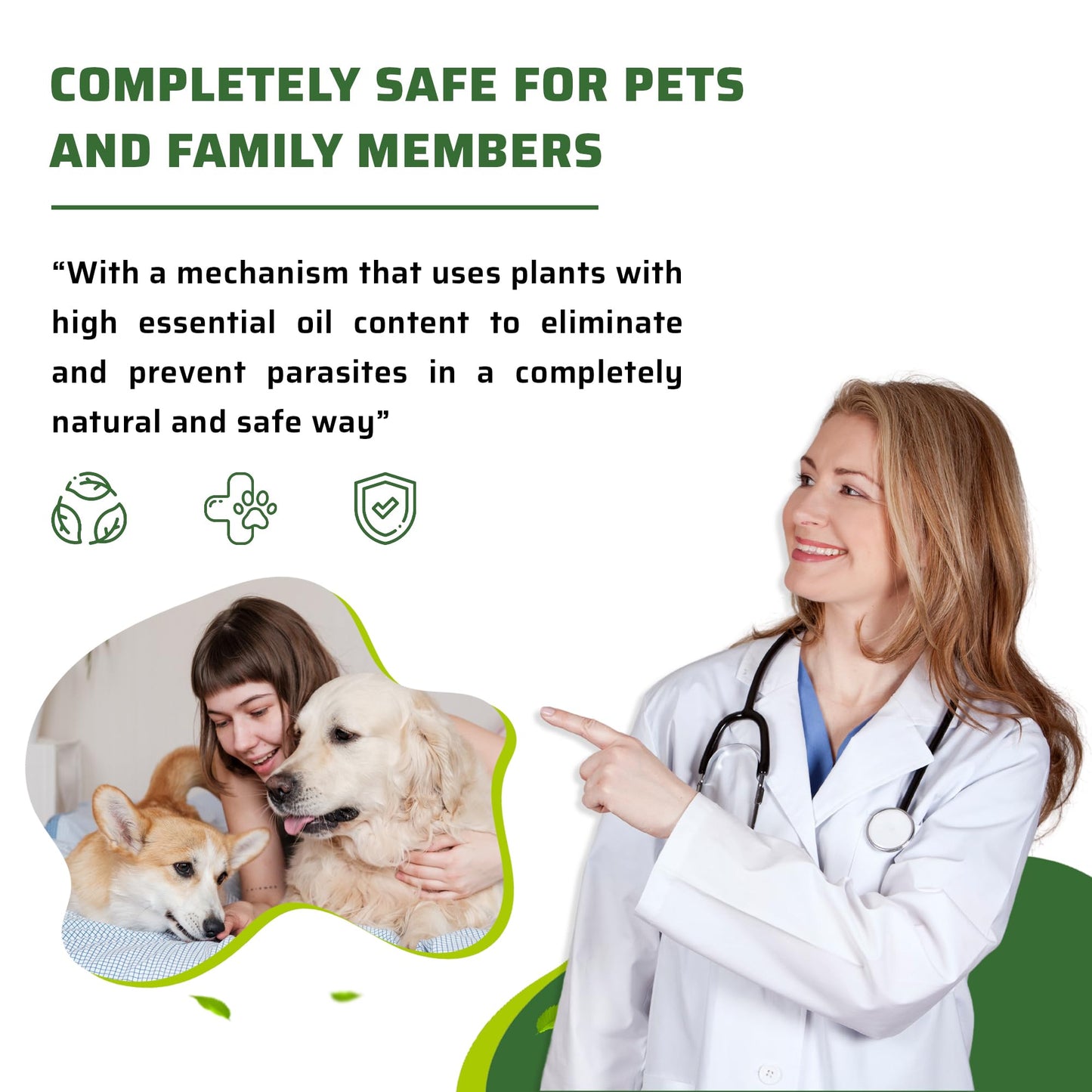 PE4U Natural Pet Shampoo for Dogs & Cats – Itch Relief, Odor Control & Deep Cleansing – Plant-Based Formula – Safe for Sensitive Skin, Reduces Shedding [Shampoo + Spray]