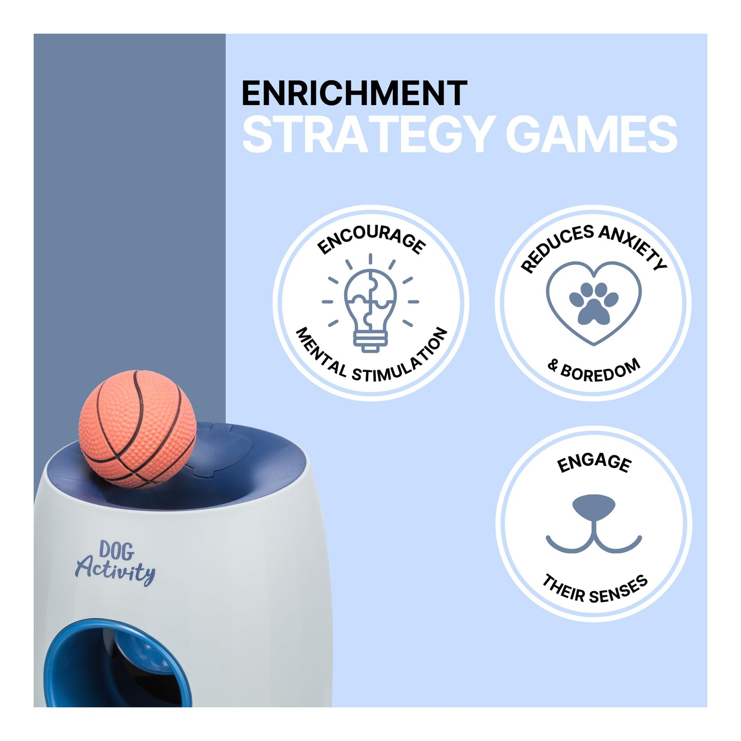 TRIXIE Ball & Treat Dog Enrichment Toy, Advanced Level 3 Dog Puzzle, Interactive Treat Game
