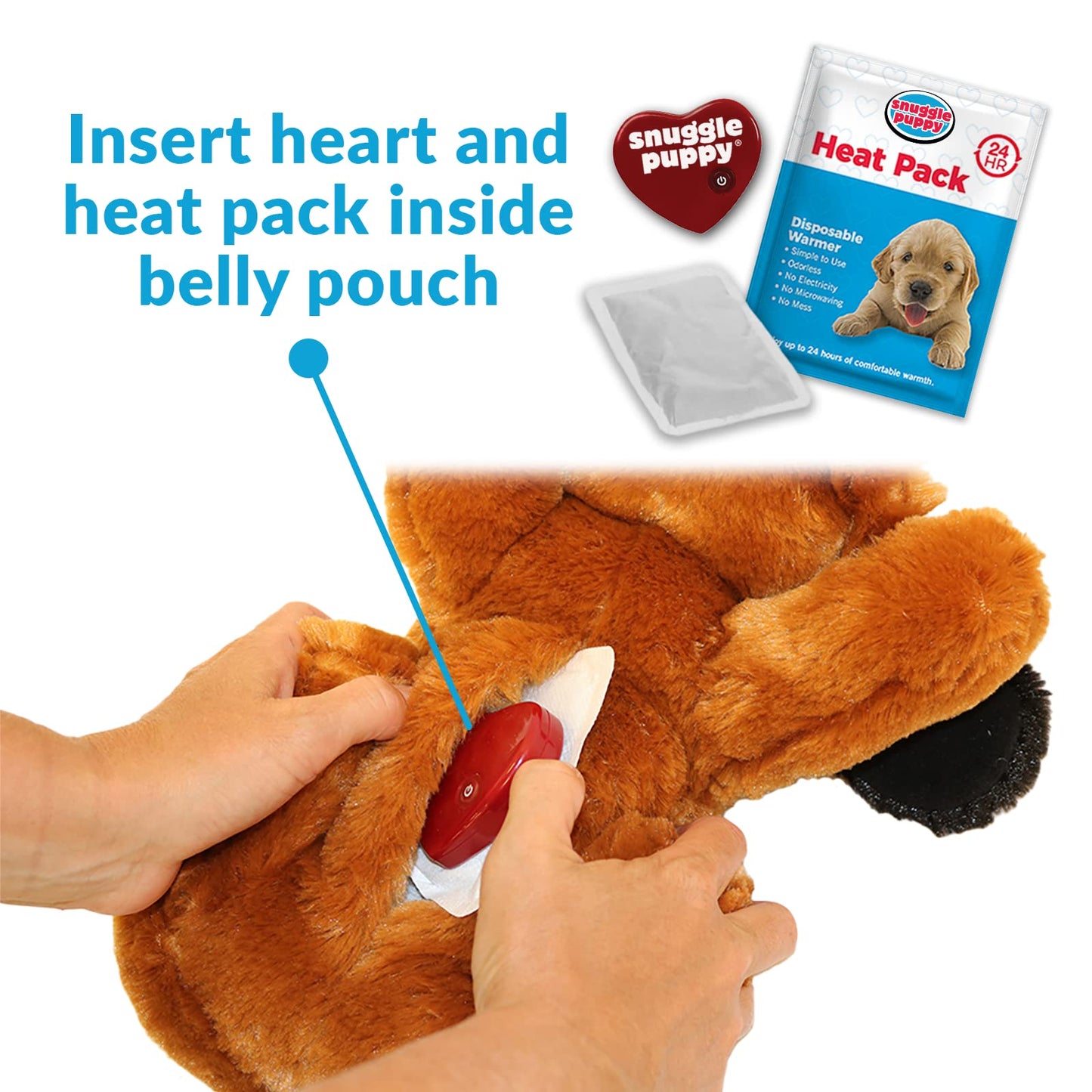 Original Snuggle Puppy Toys - Heartbeat Puppy for Dogs - Pet Anxiety Relief and Calming Aid - Comfort Dog Toys for Behavioral Training