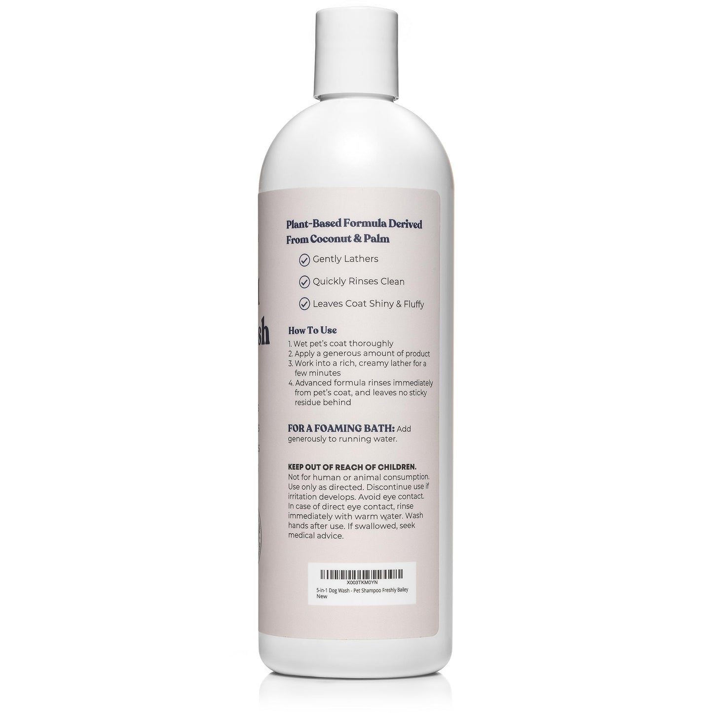 Dog and Cat Shampoo and Conditioner for Dogs and Cats - Best 5 in 1 Fresh Pet Wash - Natural Ingredients Perfect for Sensitive Skin - Cleans, Conditions, Detangles, and Moisturizes - 16OZ