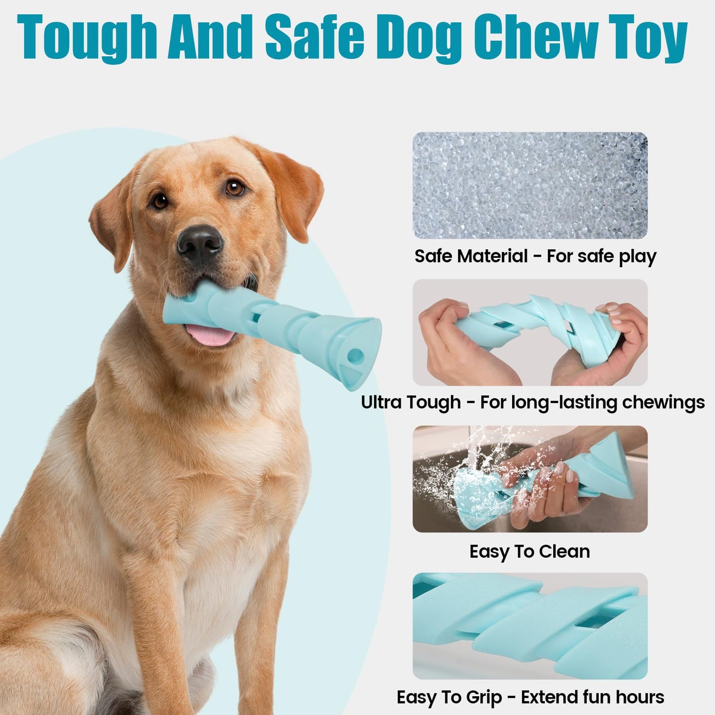 KGPERGU Interactive Dog Puzzle Toy for Boredom, Rubber Chew Toy Teething Toy to Keep Them Busy, Treat Dispensing Slow Feeder, Interactive Fetch & Dental Cleaning