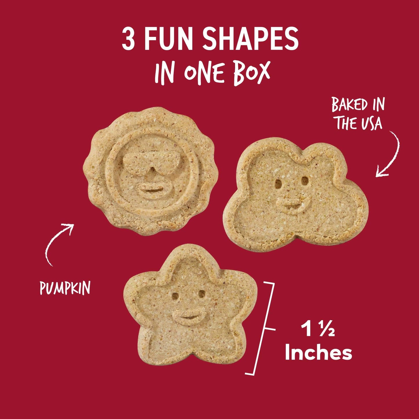 Cloud Star Wag More Bark Less Crunchy Grain Free Dog Treats, Pumpkin, 2.5 lbs. Bag