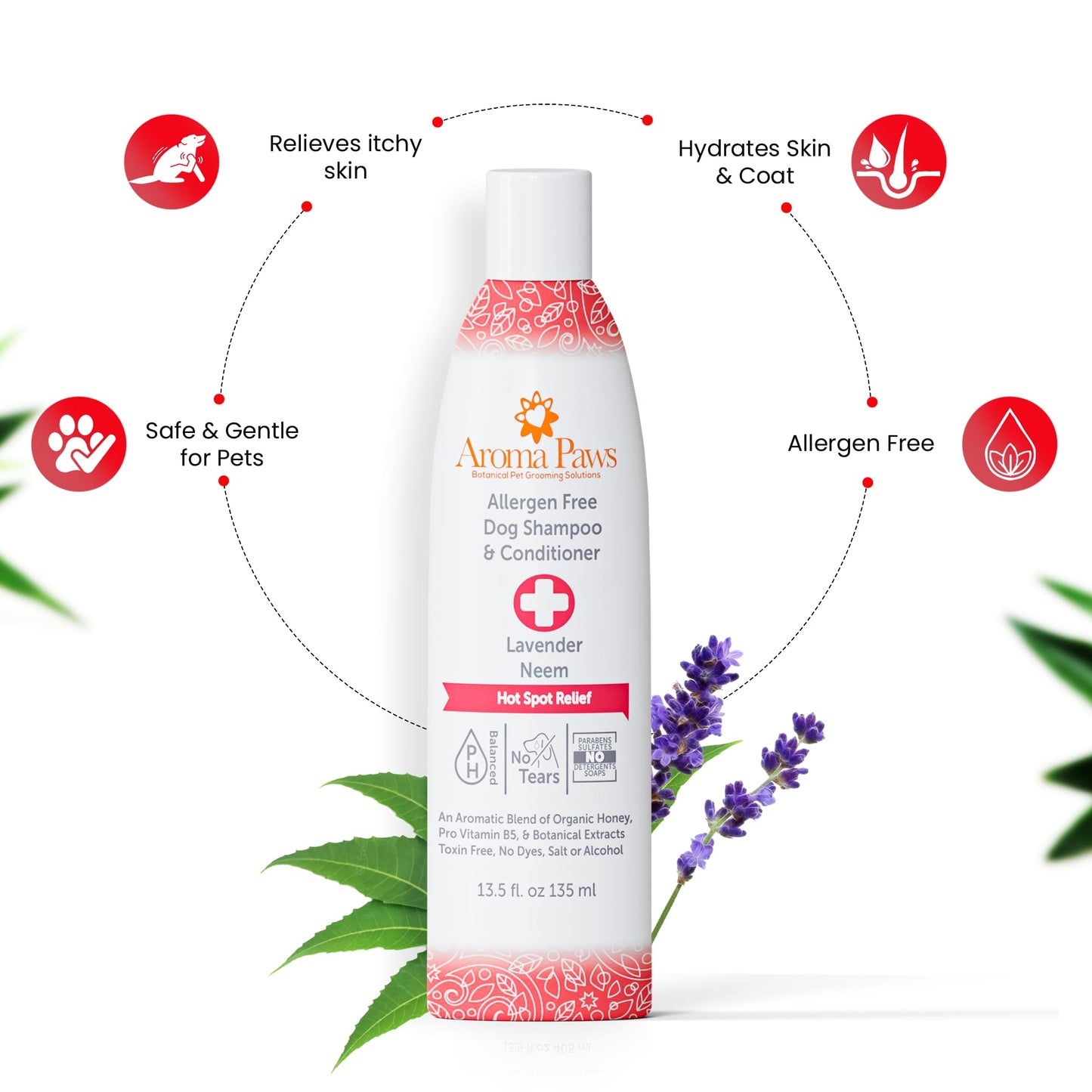 Hot Spot Shampoo & Conditioner 2-in-1 and Hot Spot Relief Balm Kit by Aroma Paws