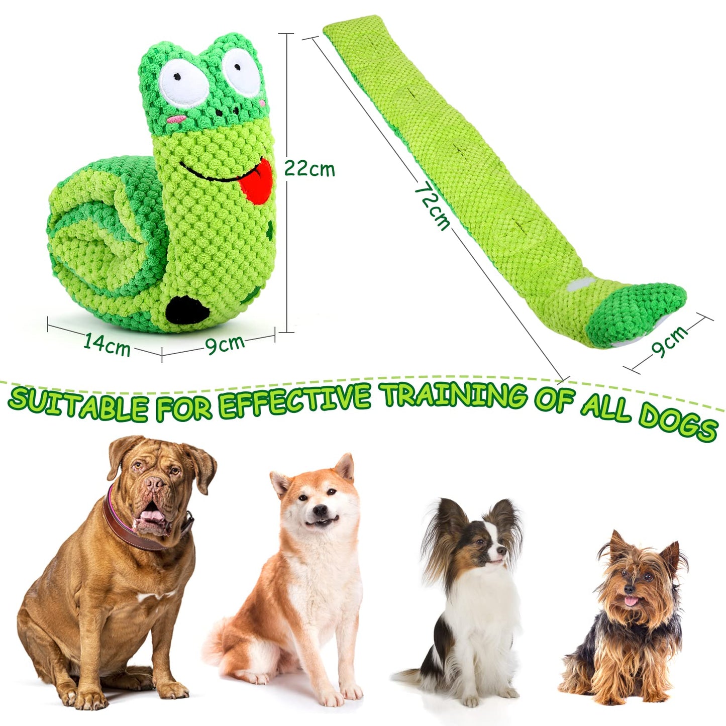 Letsmeet Squeak Dog Toys for Stress Release & Boredom Relief, Dog Puzzle IQ Training, Snuffle Foraging Instinct Training - Suitable for Small, Medium & Large Dogs