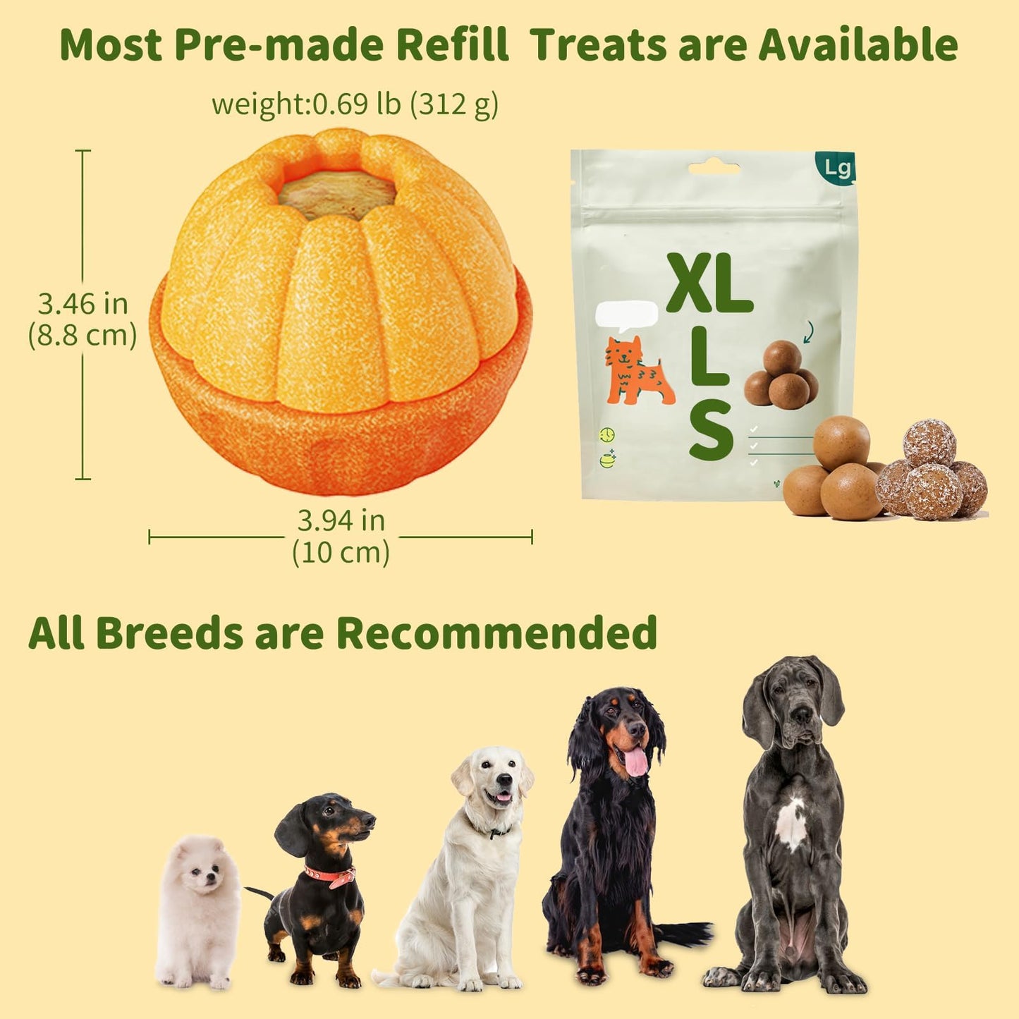JoyBruko Interactive Dog Toys for Aggressive Chewers, /No Oil Needed/Smooth Screwing Frozen Treat Freezable Dog Puzzle Treat Dispensing Toy to Keep Them Busy for Small Medium Large Breeds