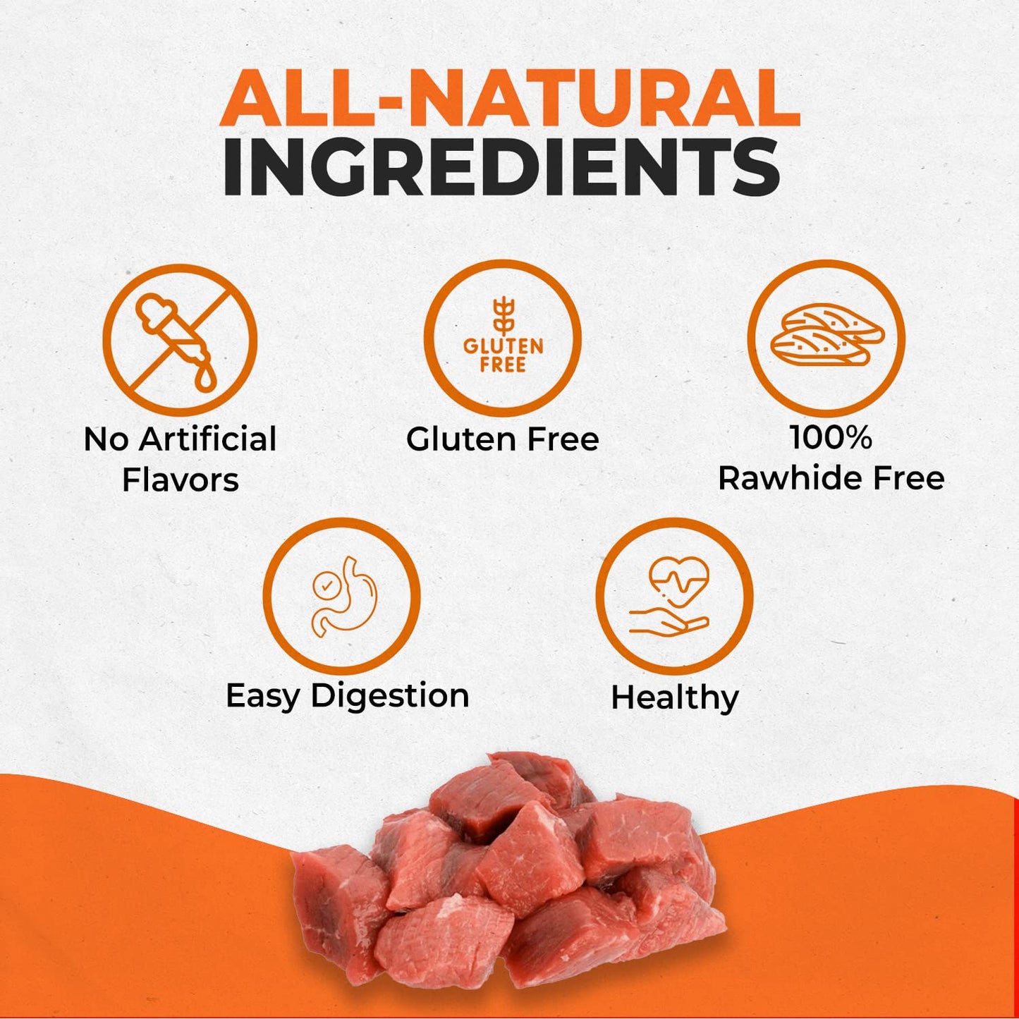 Canine Naturals Beef Chew - Rawhide Free Dog Treats - Made With Real Beef - Poultry Free Recipe - All-Natural and Easily Digestible - 10 Pack of 5 Inch Stick Chews