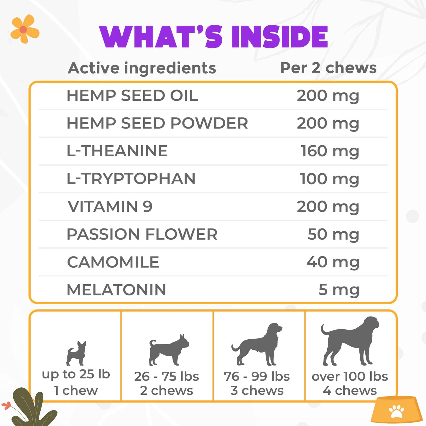 Hemp Calming Chews for Dogs Anxiety 200 pcs - Chicken Flavored - Dog Anxiety Relief - Dog Calming Chews - Melatonin for Dogs - for Stress, Travel, Check-up, Barking or Grooming - Dog Calming Treats