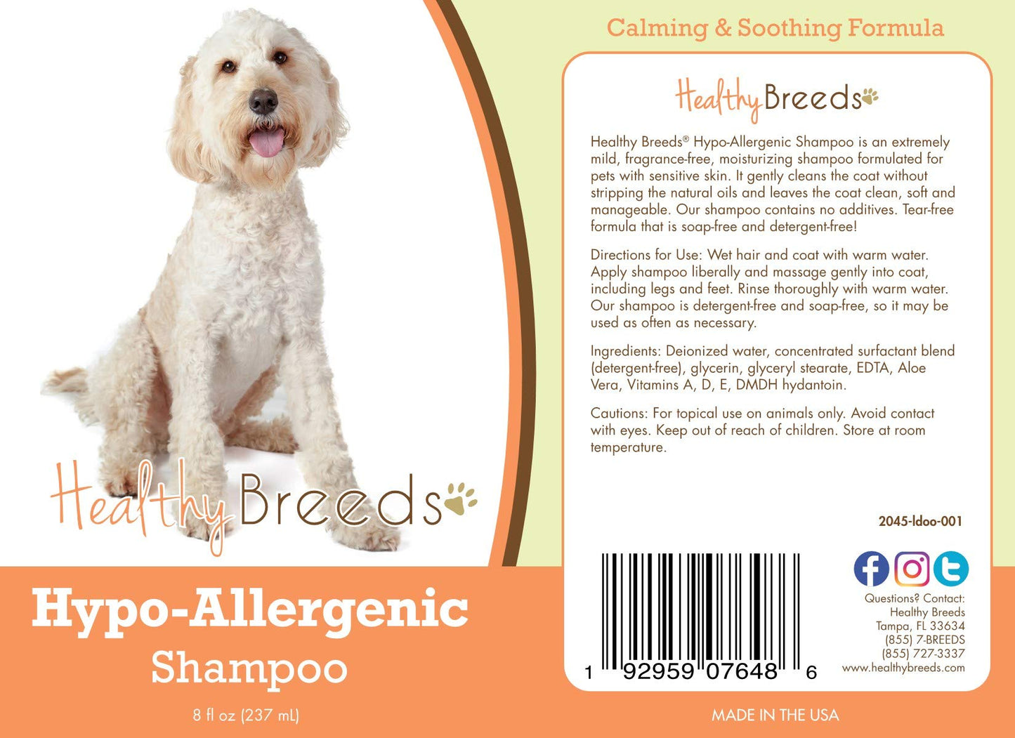 Healthy Breeds Labradoodle Hypo-Allergenic Shampoo 8 oz