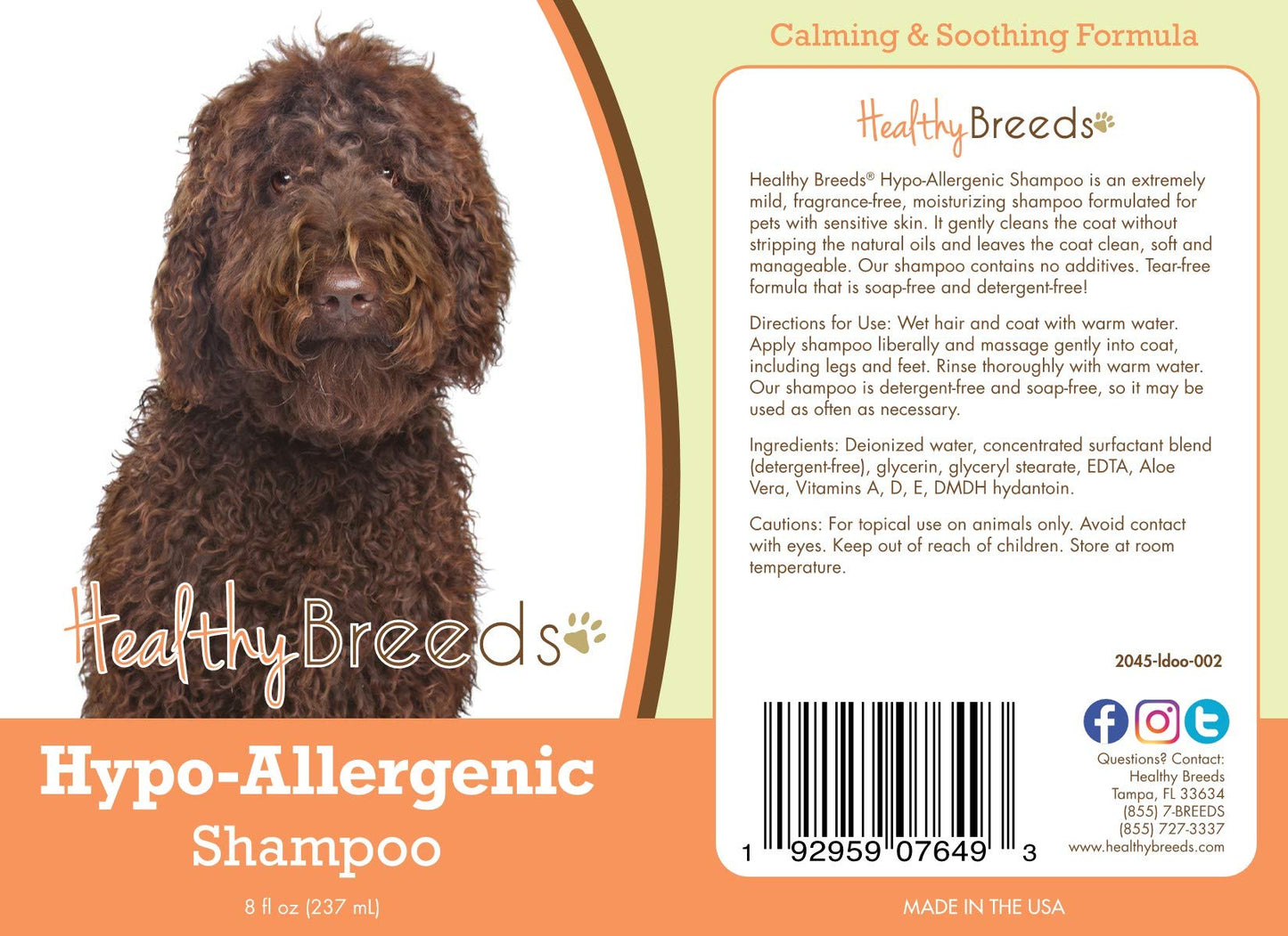 Healthy Breeds Labradoodle Hypo-Allergenic Shampoo 8 oz