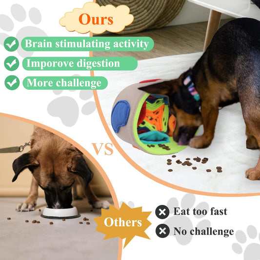 Ablechien Snuffle Mat for Dogs, Interactive Dog Puzzle Toys, Enrichment Feeding Sniff Mat, Dog Slow Feeder Bowl with Non-Slip Bottom, Encourage Natural Foraging Skills and Stress Relief