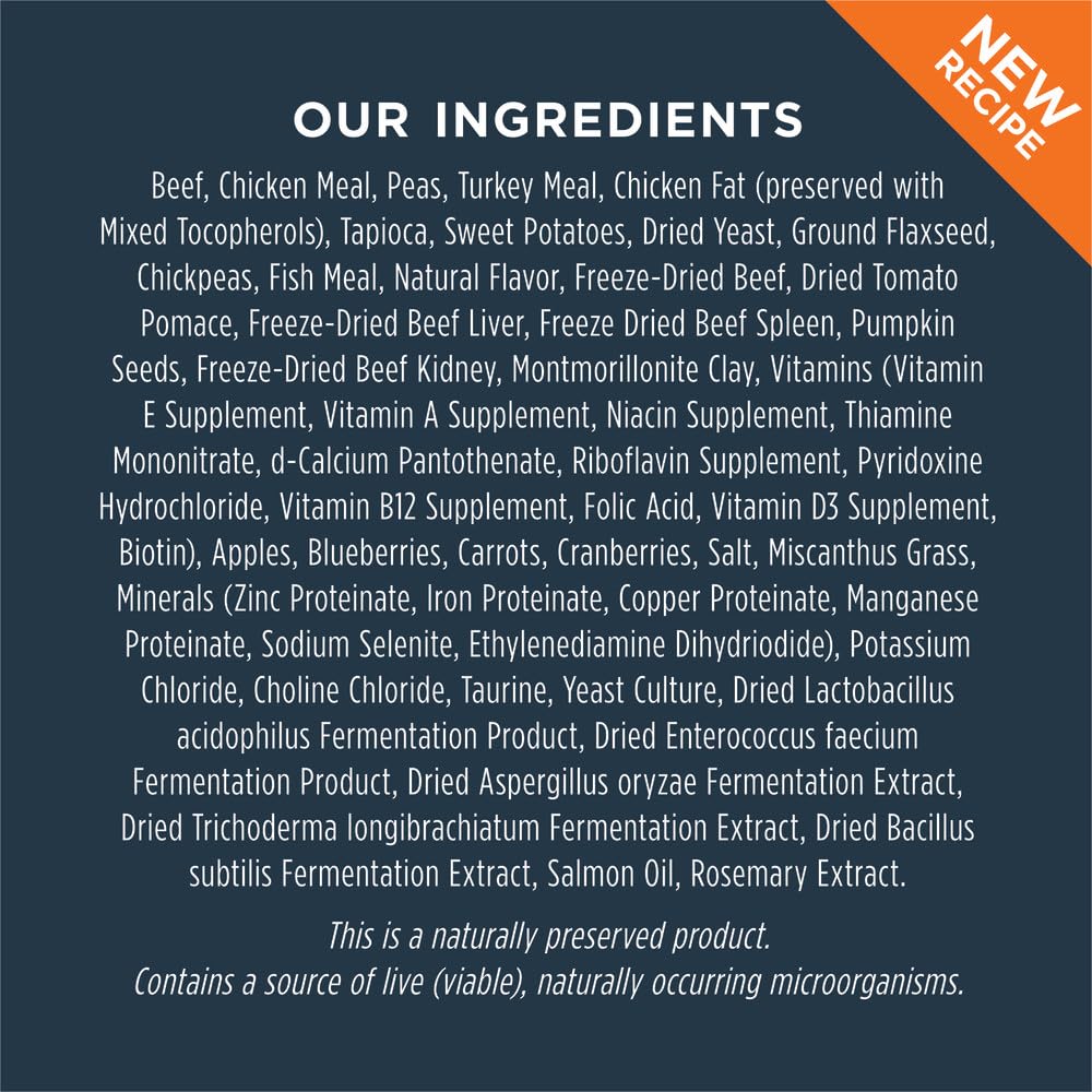 Instinct Raw Boost, Natural Dry Dog Food with Freeze Dried Pieces, High Protein, Grain Free Recipe - Real Beef, 10 lb. Bag