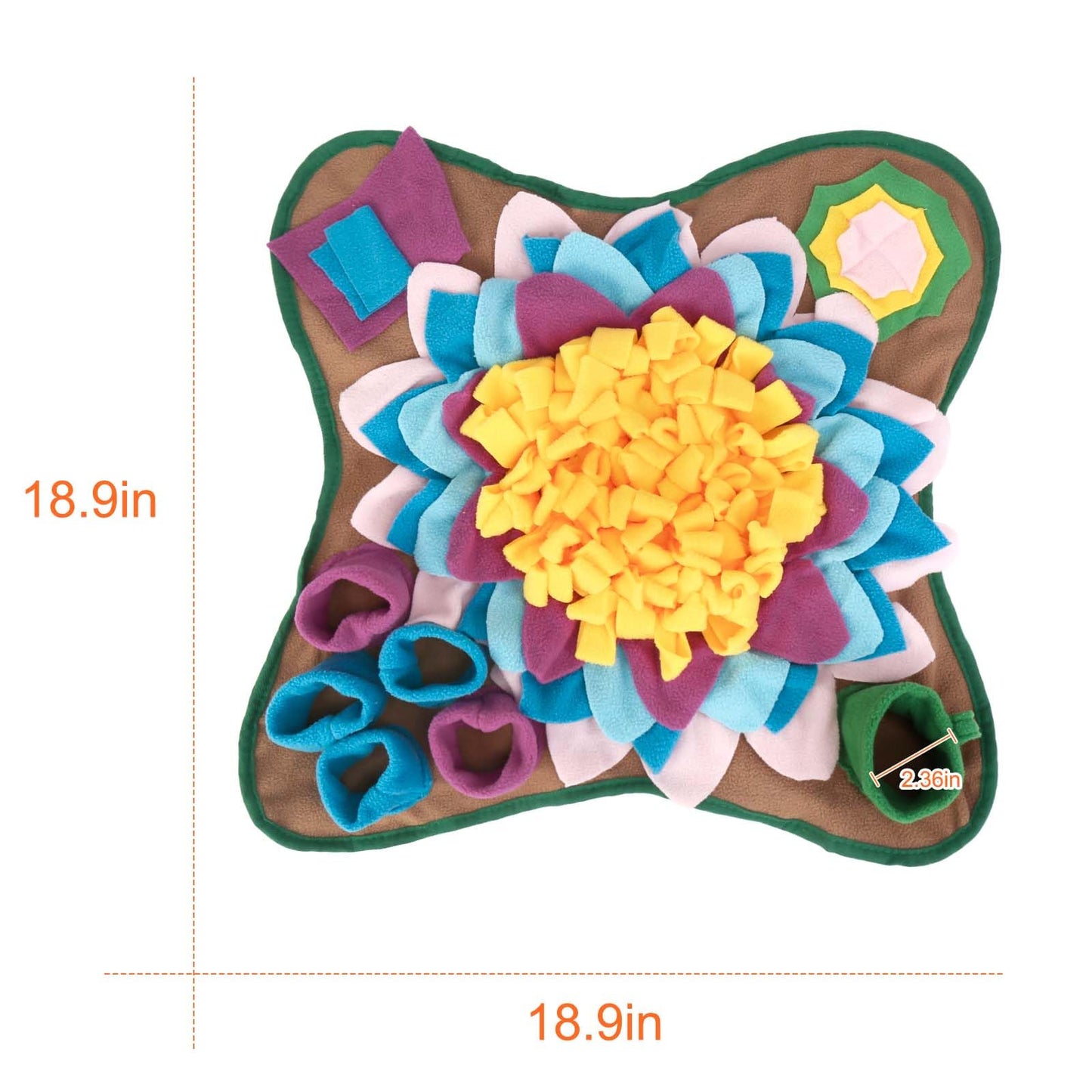 Yummy Sam Snuffle Mat for Small and Medium Dogs, 2 in 1 Portable Interactive Nose Smell Training Sniffing Pad with Puzzle Toys for Boredom Stimulating Slow Eating and Keep Busy (Grey)