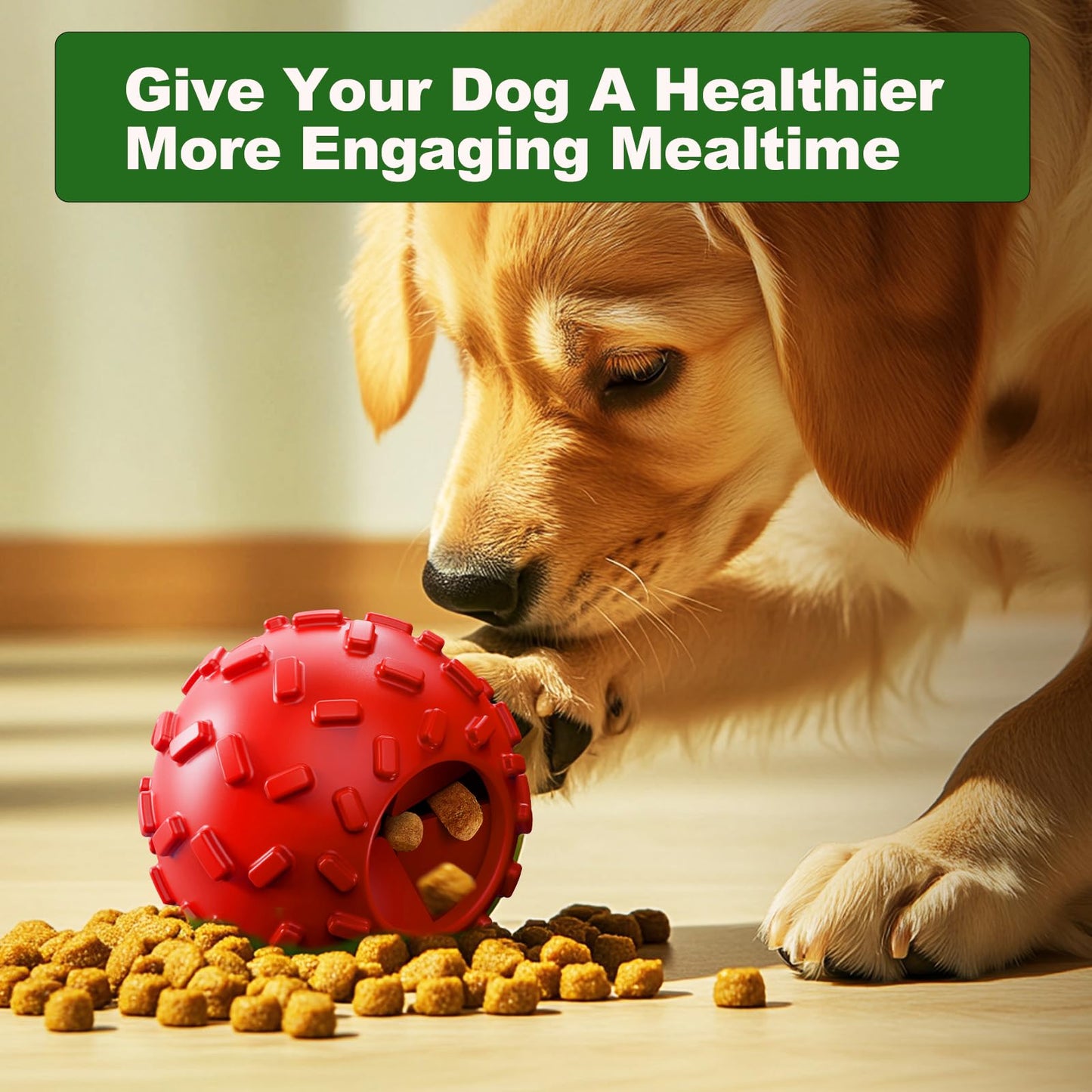 ZHIERDE Treat Dispensing Dog Toys & Bully Stick Holder for Large Dogs