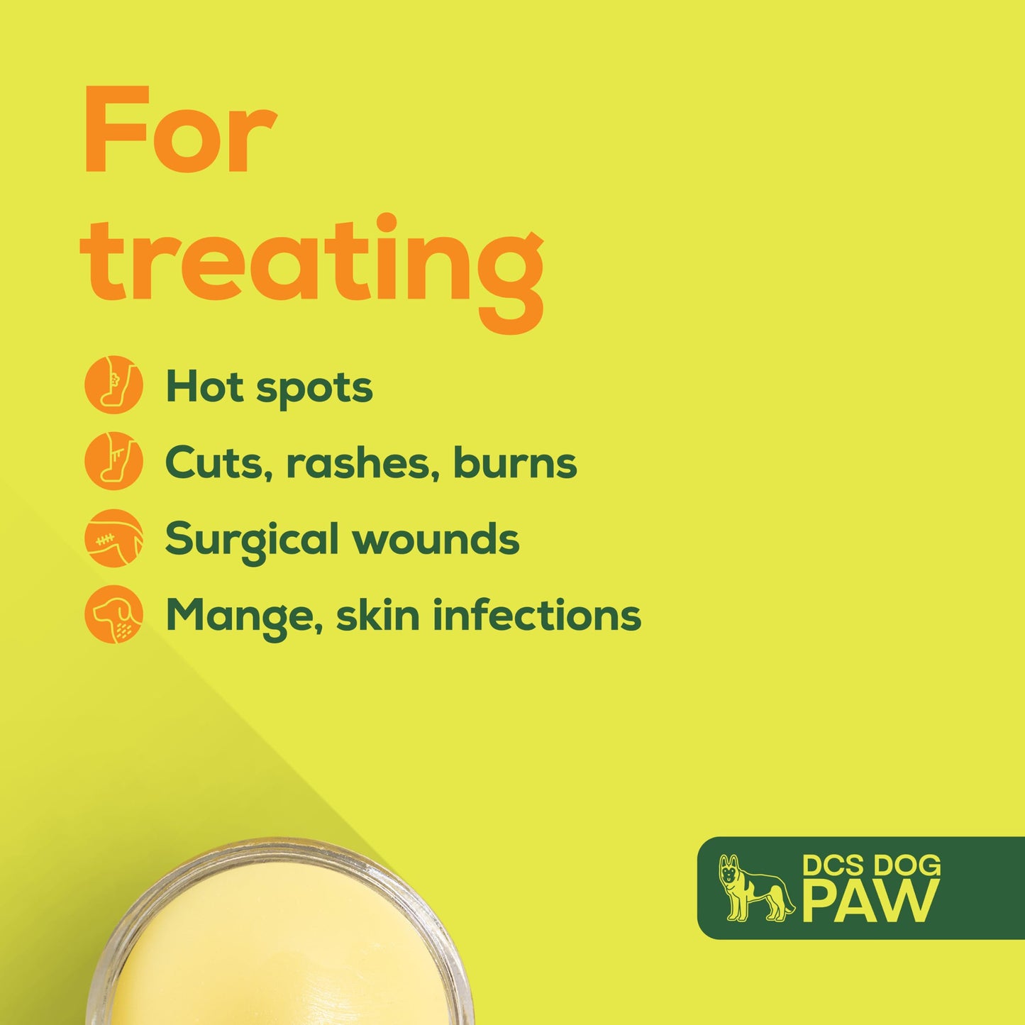 DCS DOG PAW Skin Balm Soothing | Organic, Soothing Treatment for Your Dog's Skin | for Treating hot Spots, Cuts, Rashes, Burns, Surgical Wounds, Mange, Skin infections | 2 oz