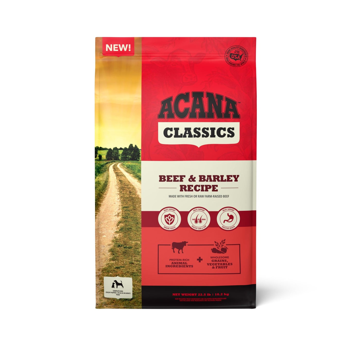 ACANA Classics Dry Dog Food Beef and Barley Recipe 22.5lb Bag