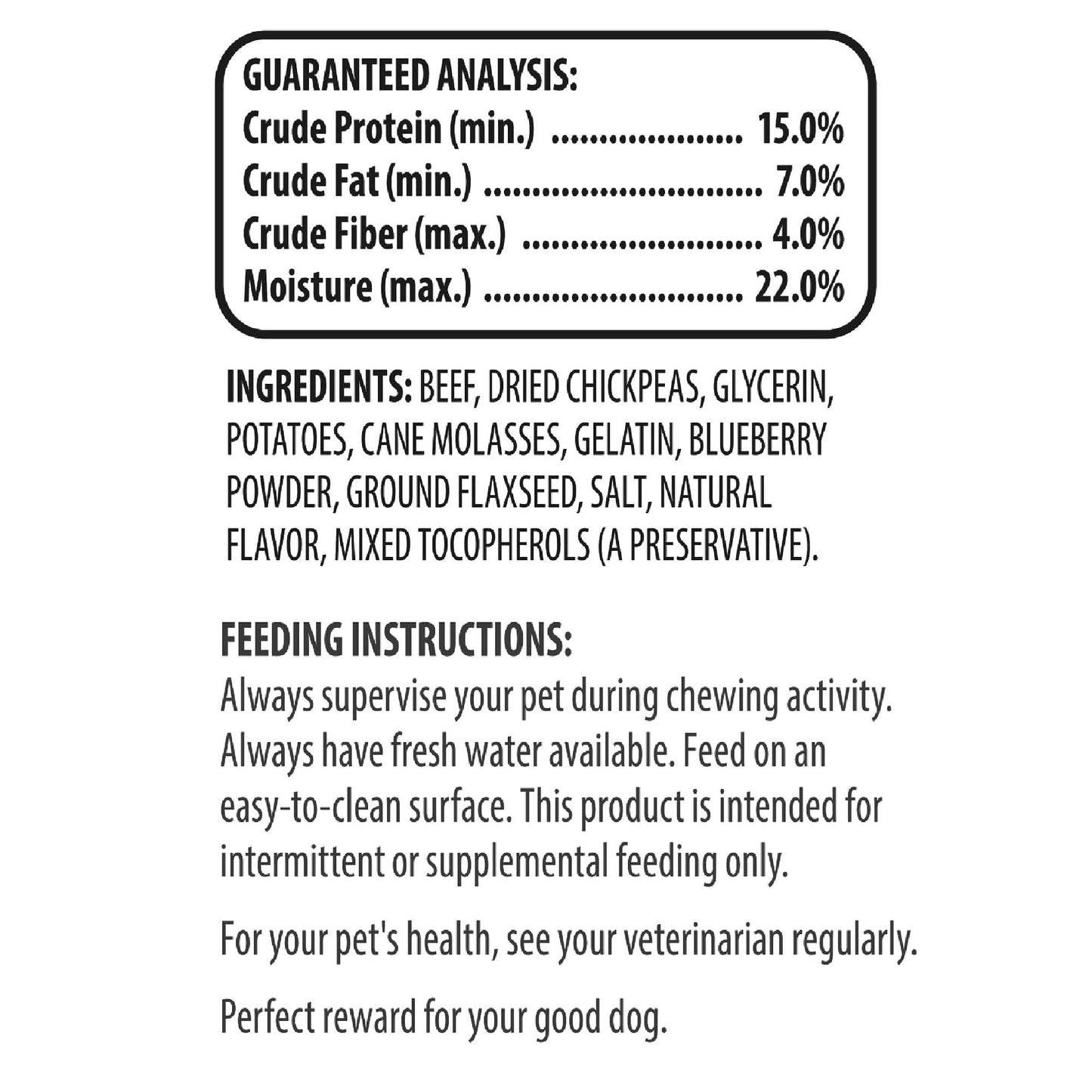 Golden|Rewards Dog Treats, Beef Sticks for Dogs, 24 oz Bag, First Ingredient Real Beef, Soft & Chewy Texture, No Corn Wheat or Soy, with Blueberry & Flaxseed, Great for Training & Daily Rewards