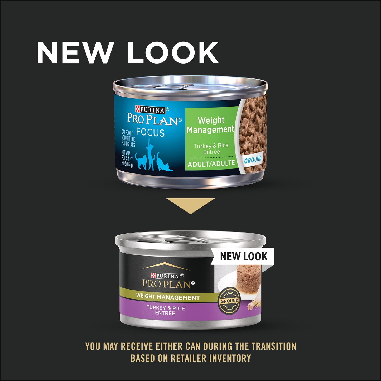 Purina Pro Plan Weight Control Pate Wet Cat Food, SPECIALIZED Weight Management Turkey & Rice Entree - (Pack of 24) 3 oz. Pull-Top Cans