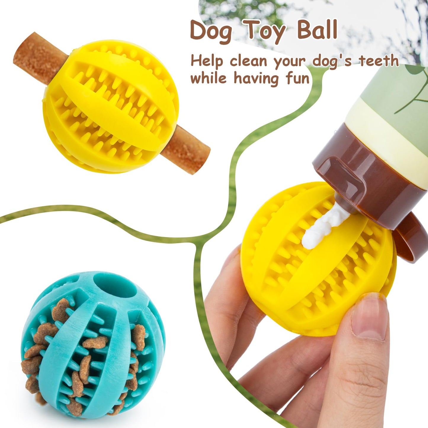 Dog Puzzle Toy, Squirrel Interactive Dog Toy with 2 Chew Balls, Squeaky Dog Toys to Keep Them Busy, Dog Treat Games for Small Puppy, Snuffle Enrichment Toy Anti Boredom, Cognitive Dogs Toy