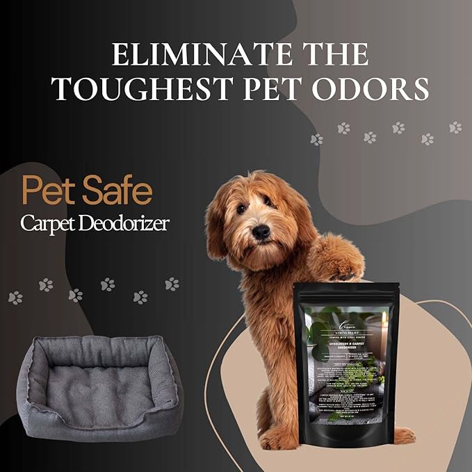 Stress Relief Carpet Freshener Powder: Powerful Odor Eliminator for Home, Upholstery Deodorizer, Carpet Deodorizer, Pet Urine, Cat Litter Box - Stress Relief Fragrance