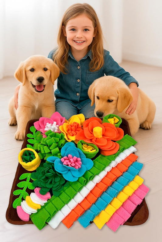 Snuffle Mat for Dogs with Slow Feeder Bowl (Bundle) – Interactive Toy for Anxiety Relief & Mental Stimulation – Durable, Washable Mat for Small, Medium & Large Dogs – Feeding Puzzle Toy for Boredom