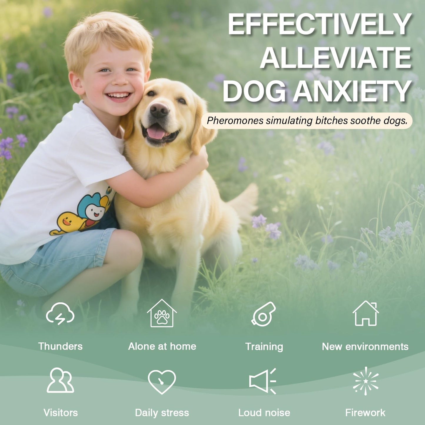 Dog Calming Pheromones Diffuser 6 in 1 Appeasing Relaxing Diffuser with Timing Function Pet Kit (3 Plug in +3 Refill 48ml) for Anxiety Relief Reduce Aggression Barking Fighting Stress (Tasteless)