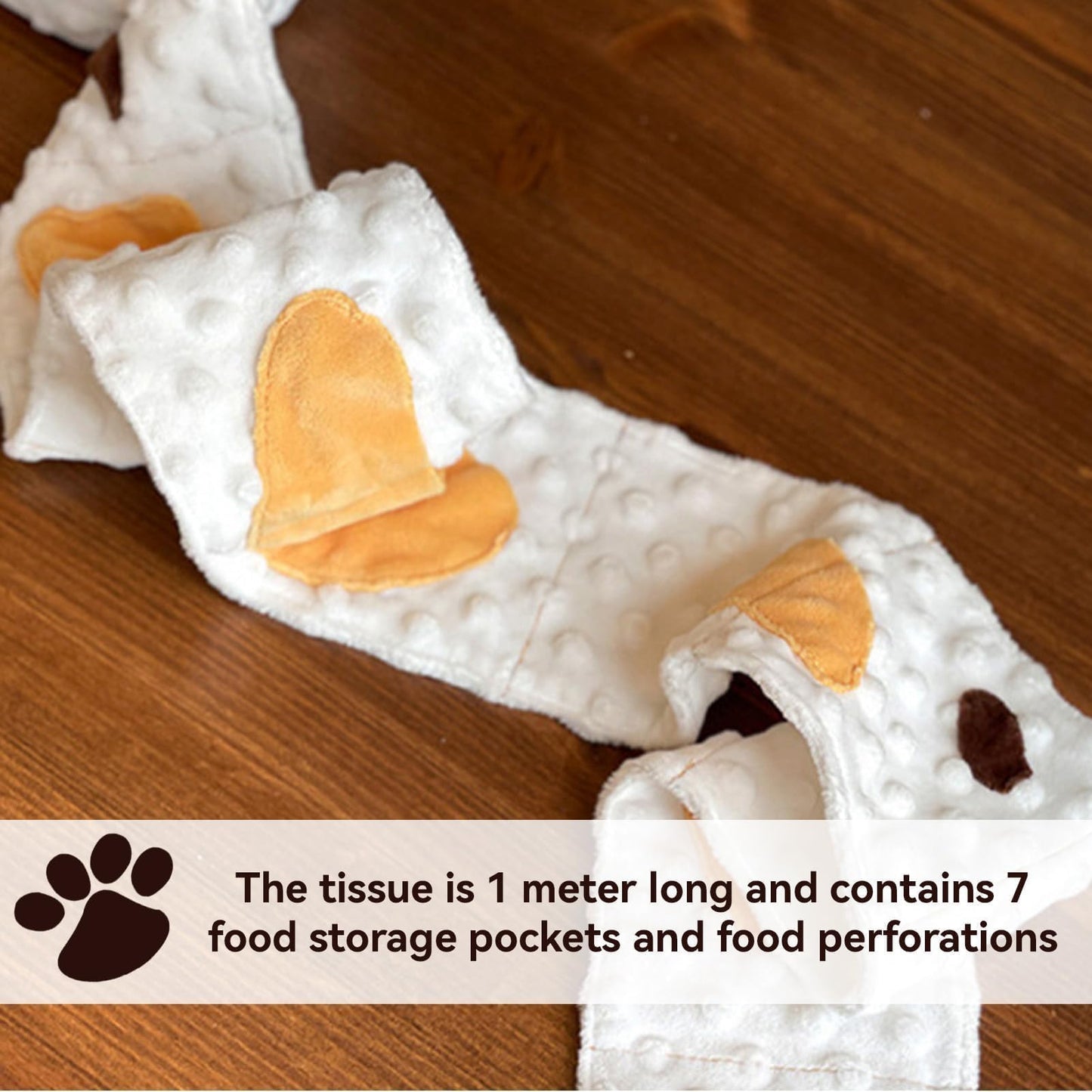 Cyrank Dog Snuffle Toy, Toilet Paper Dog Puzzle, Hide & Seek, Slow Feeder, Mental Stimulation, Medium Dogs