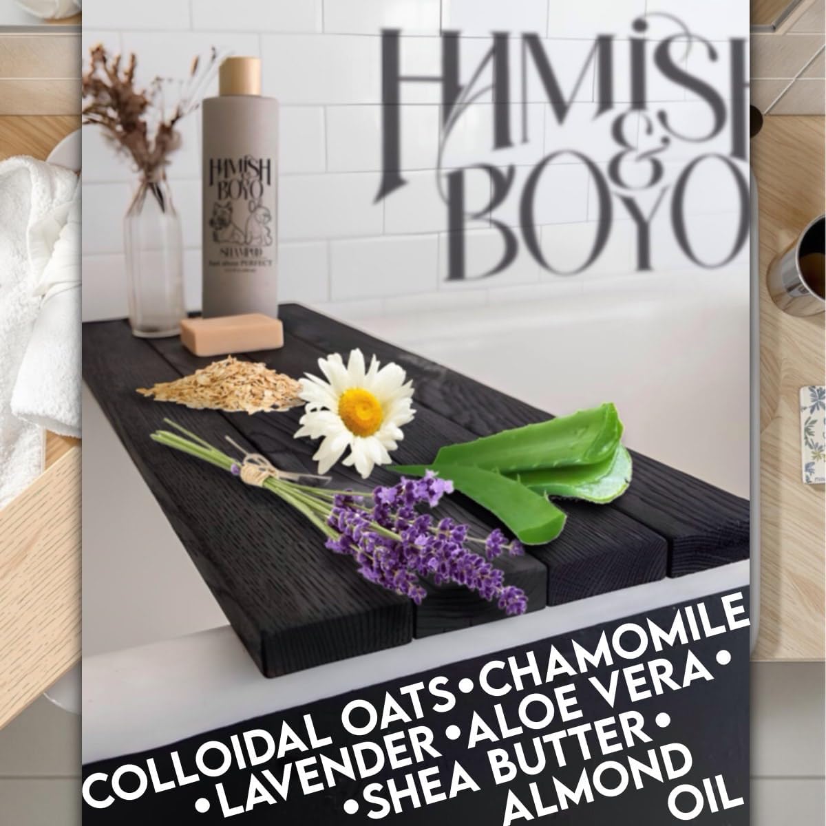 Nature - Derived Dog Shampoo: Hypoallergenic for Sensitive Skin, Natural Oatmeal & Aloe Vera, Soothing Lavender Scent, Tear-Free, Anti-Itch Formula for Dry, Itchy Skin, Safe for Puppies & All Breeds