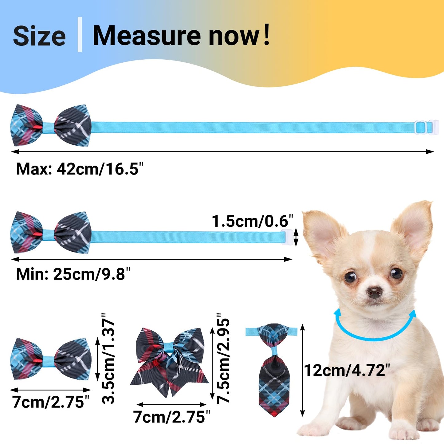 Segarty Dog Bow Tie and Small Dog Tie Set, 100 Pack Adjustable Dog Bowties Cats Neck Tie Collars Bow Ties for Dogs Set Grooming Accessories Bulk for Cats Puppy Dogs Birthday Wedding Holiday Gift Party