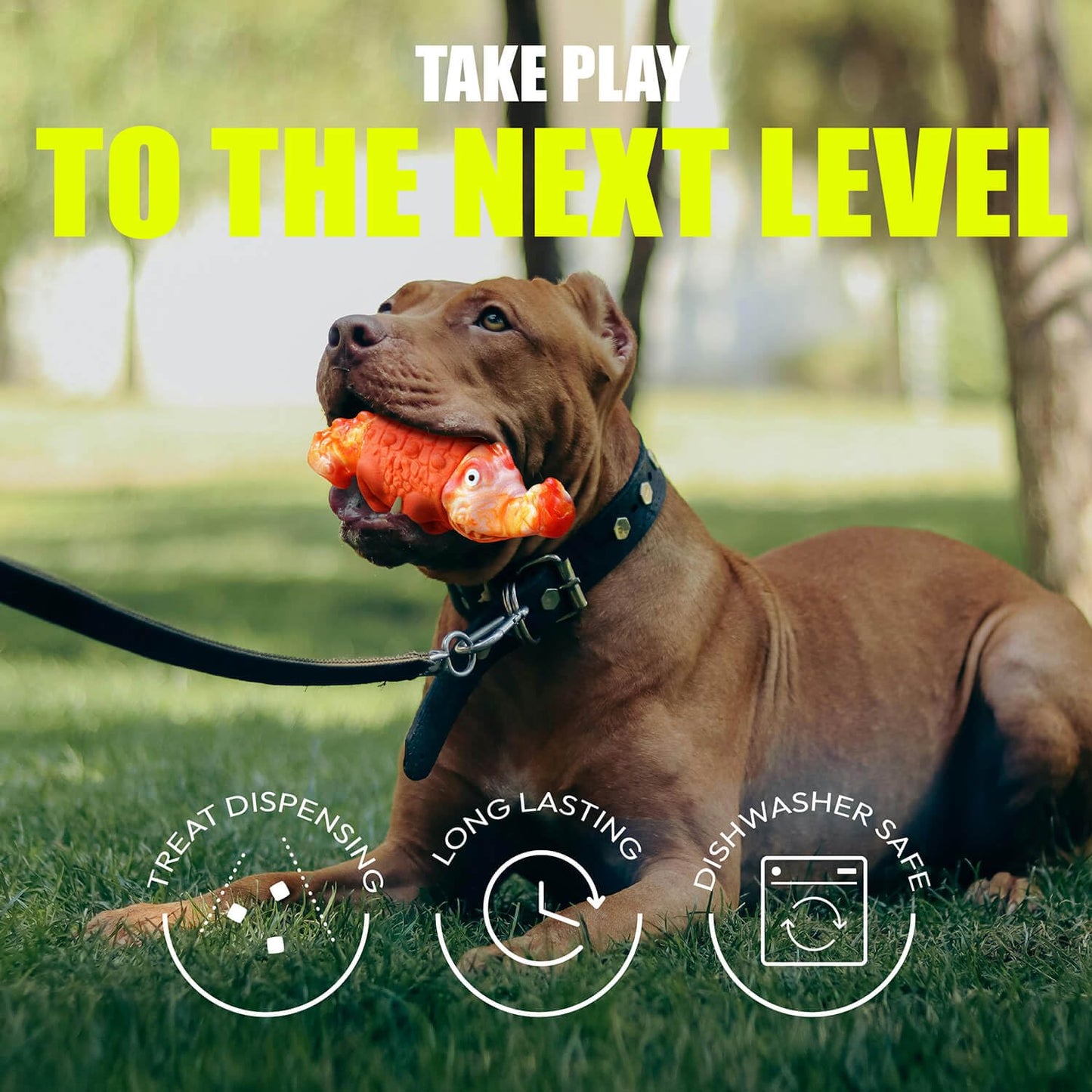 Zimoric Tough Dog Chew Toys for Aggressive Chewers, Interactive Treat Dispensing Dog Toy, Durable Dog Toys for Medium & Large Dogs - Great for Boredom