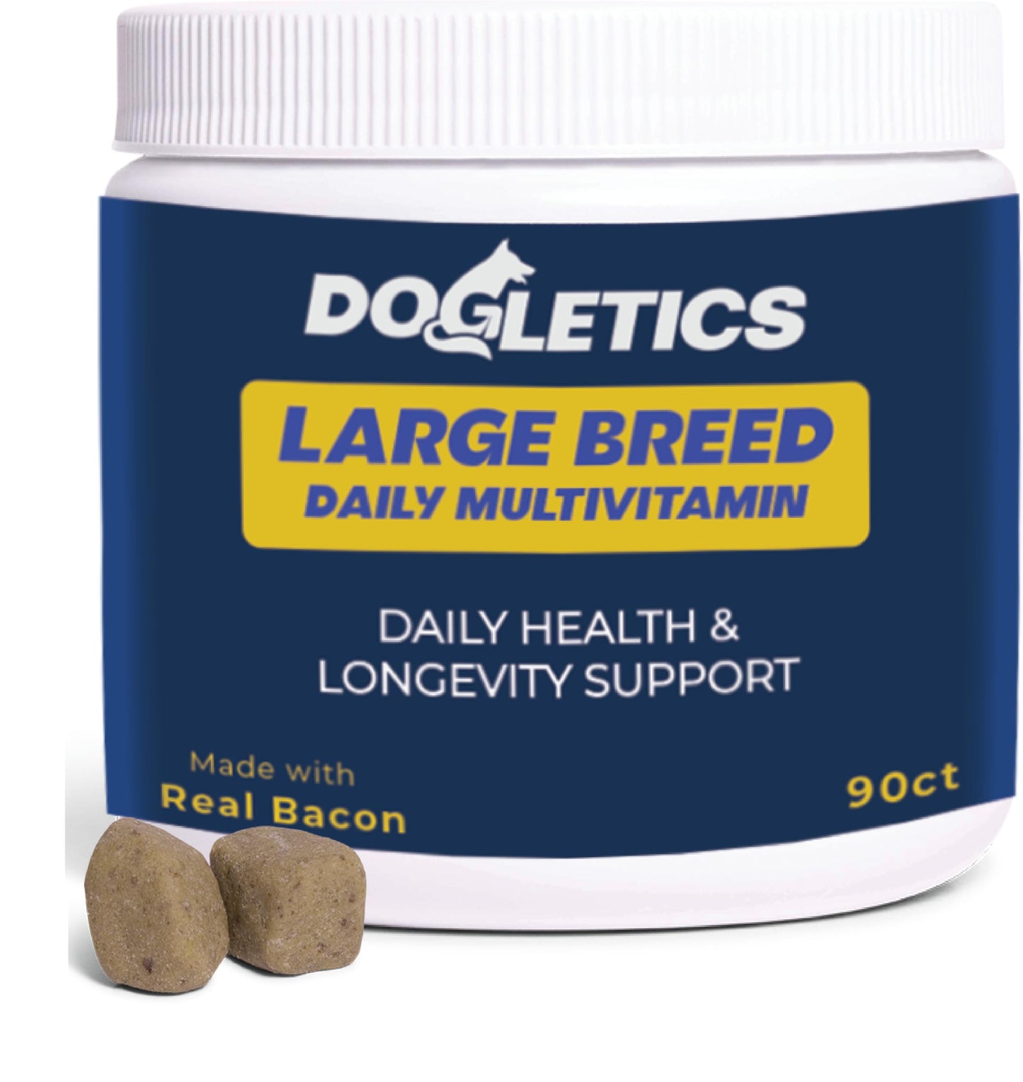 Large Breed Daily Multivitamin - Formulated for Large Dogs & Their Unique Health Needs, 90ct Delicious Bacon Flavor