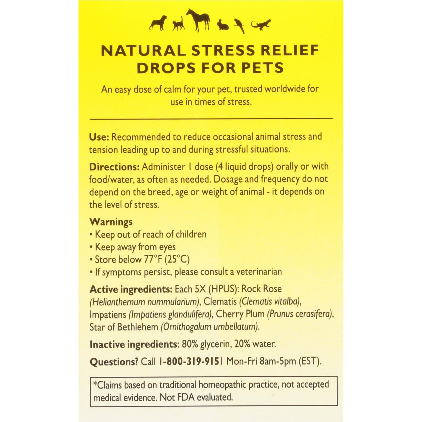 RESCUE Bach PET Stress-Relief and Sleep-Aid Dropper 10mL - Natural Stress Relief for Dogs & Cats - No Melatonin, No Side Effects, Calms Anxiousness, Thunder, Fireworks, Sedative-Free