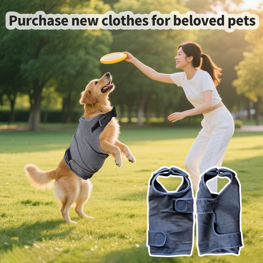 LAROTSUBA Dog Anxiety Vest,Pet Thunder Jacket Calming Jacket,Dogs Anxietys Relief Coat,Breathable Pets Shirt for Thunderstorm（Gray L）