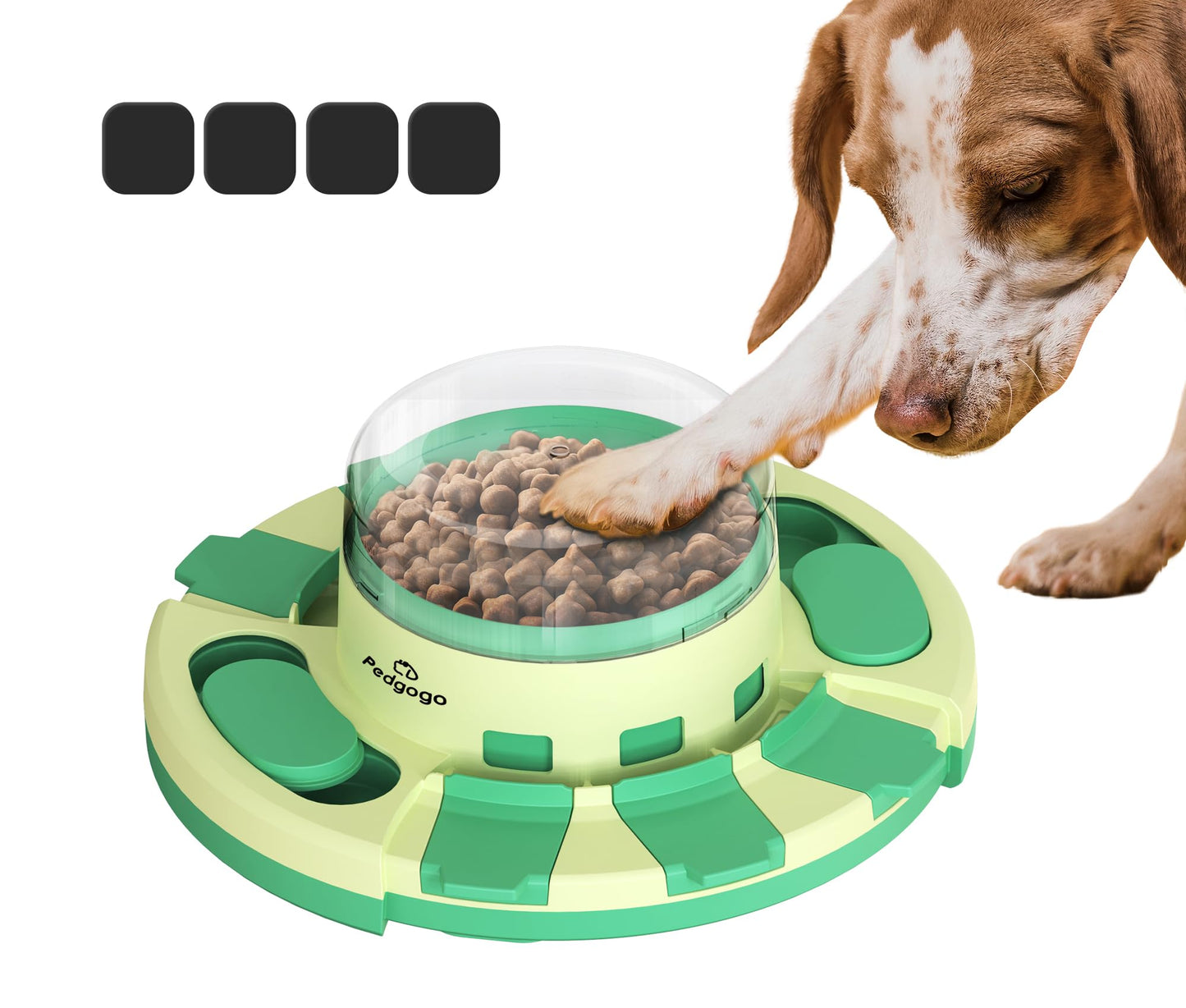 pedgogo Pegogo File Toy with 4 Non-Slip Pads| Dog Treat Puzzle | Slow Feeder Dog Puzzle Toy