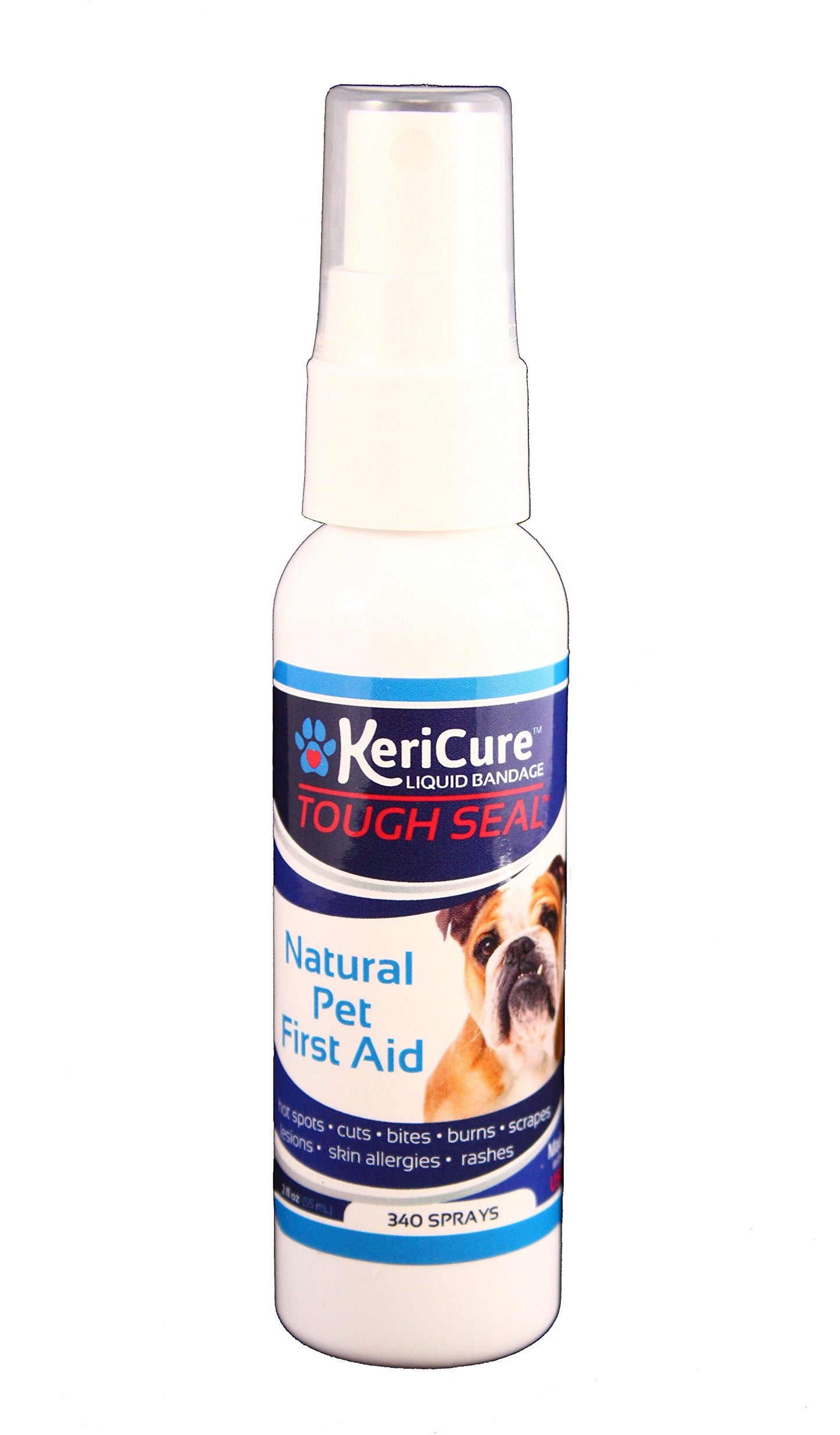 Tough Seal Pet Liquid Bandage Spray for Dogs & Cats - 2oz Calming Wound Care Protection, Protects Cuts and Scratches - Safe if Licked, String-Free Dog Wound Spray