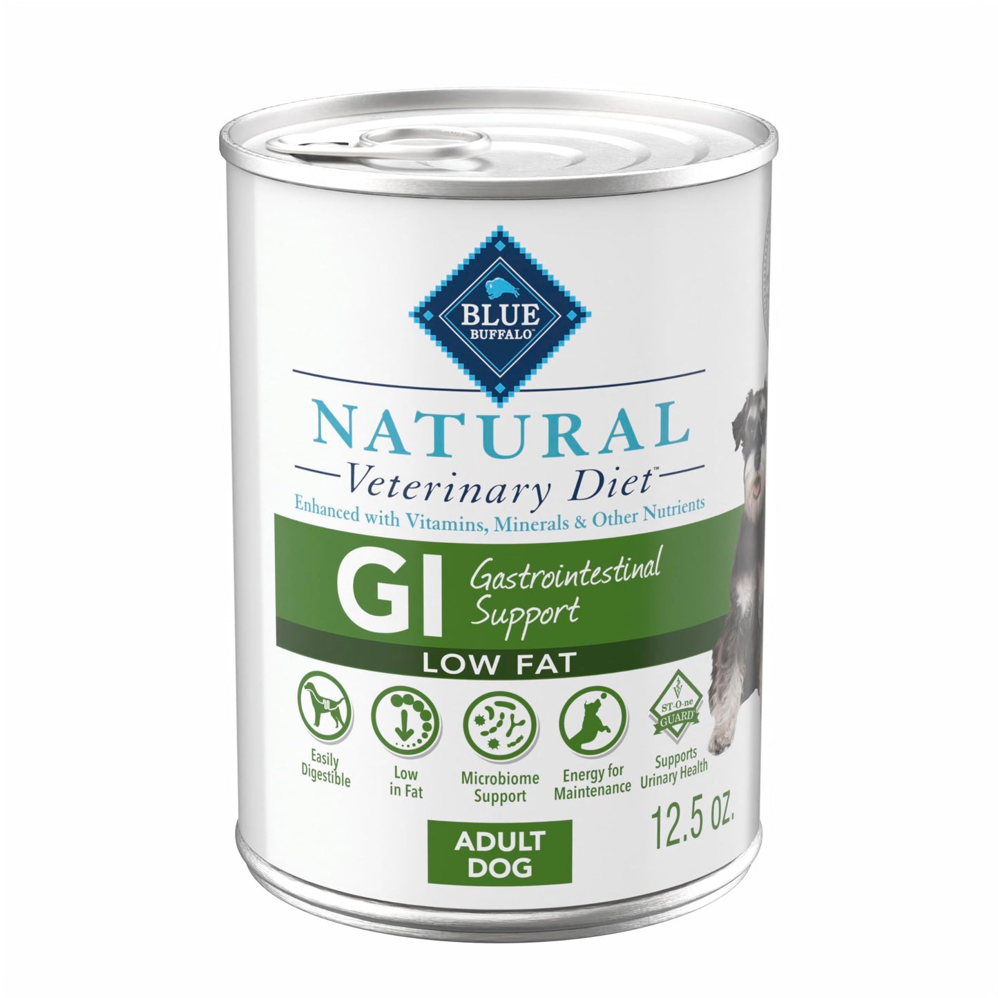 Blue Buffalo Natural Veterinary Diet GI Low Fat Gastrointestinal Support Wet Dog Food, Veterinarian's Prescription Required, Whitefish, 12.5-oz Can (Pack of 12)