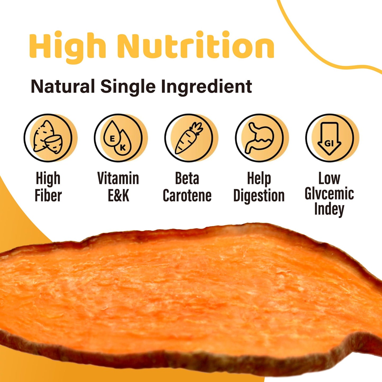 iPaw Sweet Potato Chews, Single Ingredient Dog Treats for Vegetarian, All Natural Human Grade Puppy Chew, Rawhide Alternative, Hypoallergenic, Easy to Digest