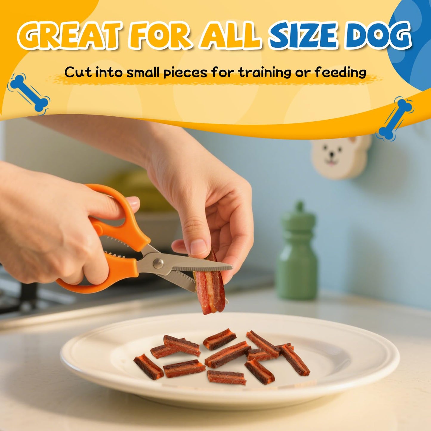 gazeupon Dog Jerky Treats,Triple Flavored Meat Strips for Dogs,Healthy Training Treats for Dogs,Made with Real Chicken,Duck,Beef,14.1 oz