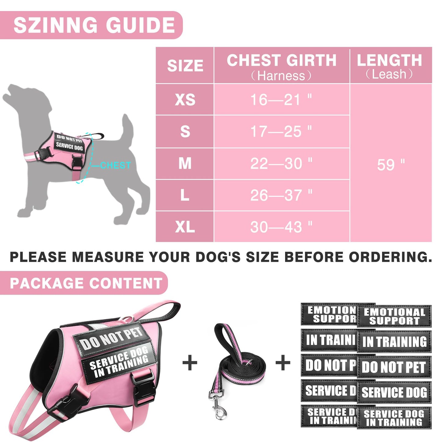 OneTigris Tactical Dog Training Vest No Pull Harness for Dogs,Adjustable Dog Hiking Harness Working Vest(Grey, Large)