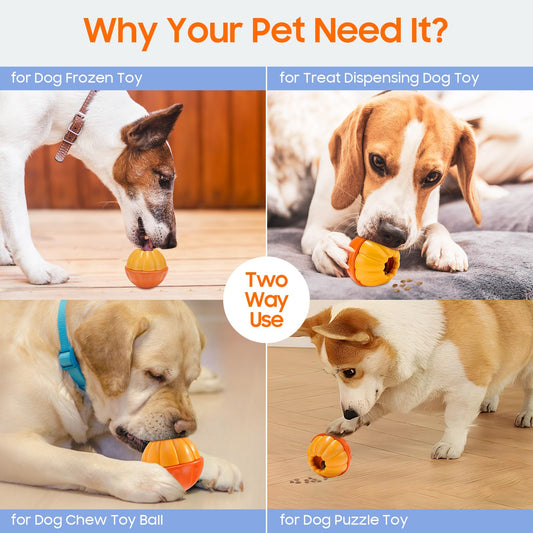2 in 1 Frozen Treat Dog Toy,Treat Dispensing Indestructible,Chew Toys,Interactive Puzzle Toy,Pupsicles for Large,Relieve Boredom and Stimulating for Small Medium Large Dogs